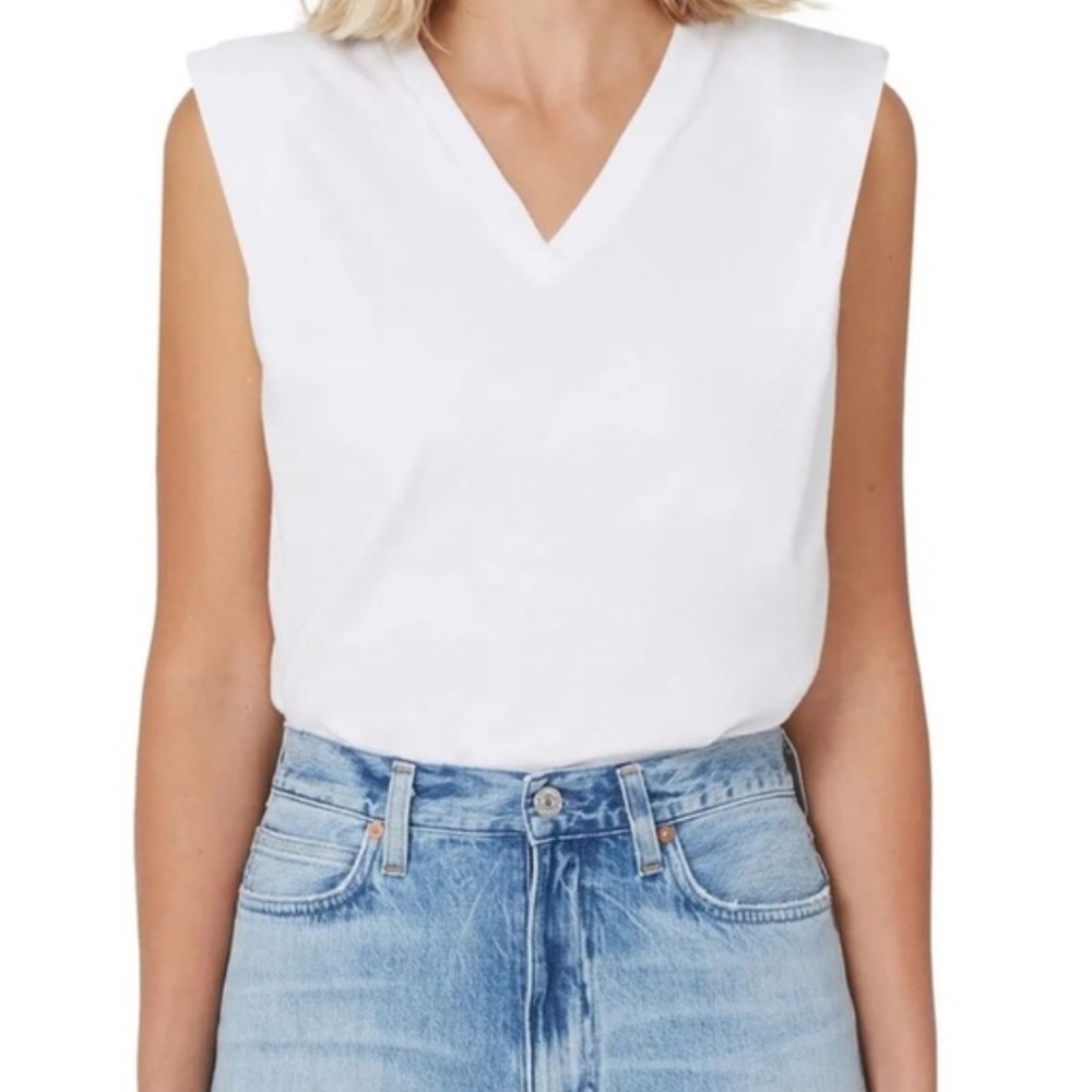 CITIZENS OF HUMANITY Zosia Padded Shoulder T-Shirt Size XS